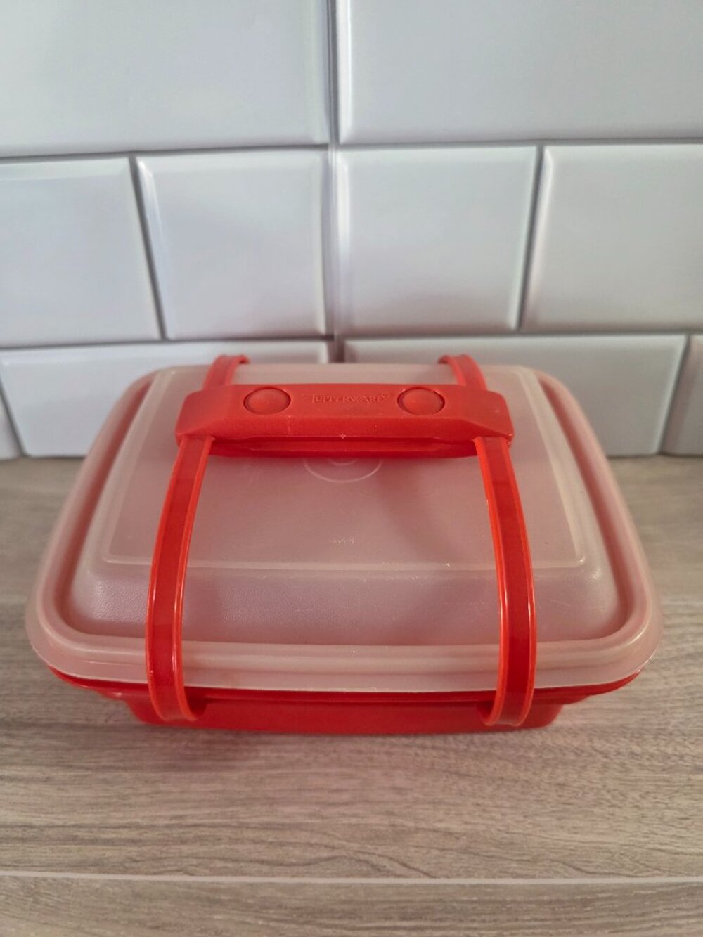 Vintage 1980s Tupperware Pack 'N Carry Orange lunch box Mini